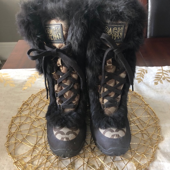 Coach Fur Boots
